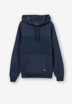 Hoodie azul c/ barra para homem da Tiffosi