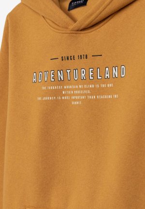 Hoodie amarelo torrado para boy da Tiffosi
