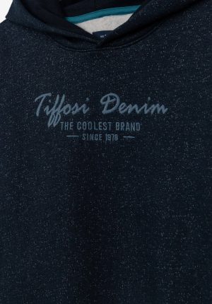 Hoodie azul c/ logótipo na frente para boy da Tiffosi