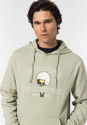 Hoodie verde claro c/ estampa para homem da Tiffosi