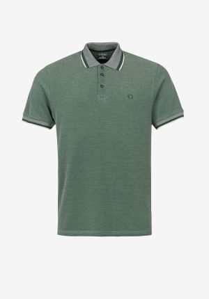Polo verde mesclado para homem da Tiffosi