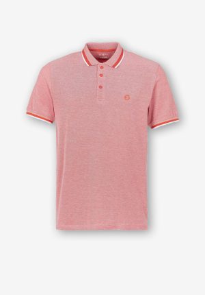 Polo vermelho mesclado para homem da Tiffosi