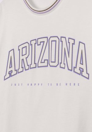 T-shirt branca arizona para girl da Tiffosi