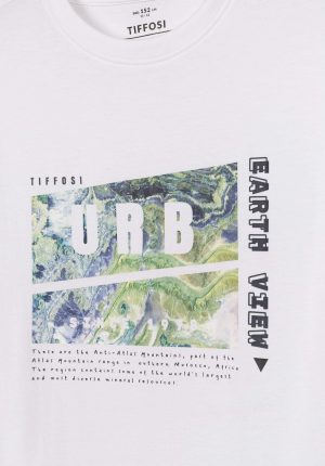 T-shirt branca urb para boy da Tiffosi