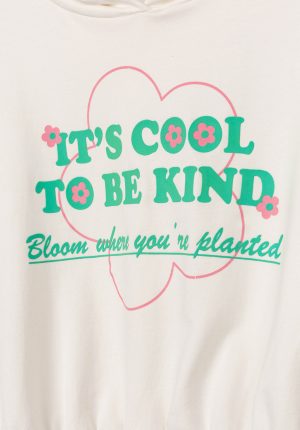 Hoodie branco it`s cool para girl da Tiffosi