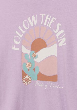 T-shirt roxa follow para girl da Tiffosi