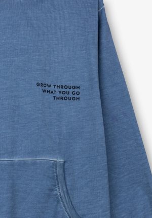 Hoodie azul grow para boy da Tiffosi