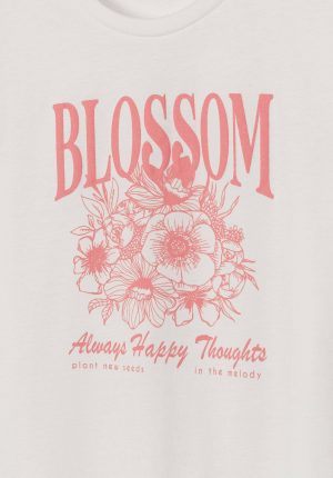 T-shirt branca c/ cheiro de primavera para gril da Tiffosi