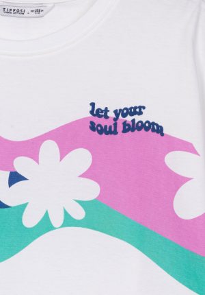 T-shirt curta branca para girl da Tiffosi