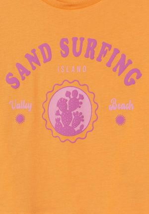 T-shirt laranja beach para girl da Tiffosi