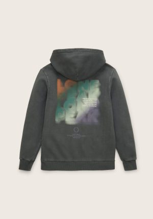 Hoodie cinza c/ estampa na costa para boy da Tom Tailor