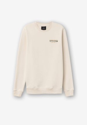 Sweat bege c/ emblema para homem da Tiffosi