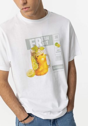 T-shirt branca fresh para boy da Tiffosi