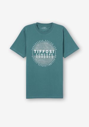 T-shirt concept em verde para homem da Tiffosi