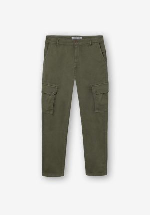 Calças kaki c/ bolsos laterais para homem da Tiffosi