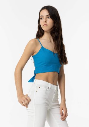 Tope azulão de alças para girl da Tiffosi