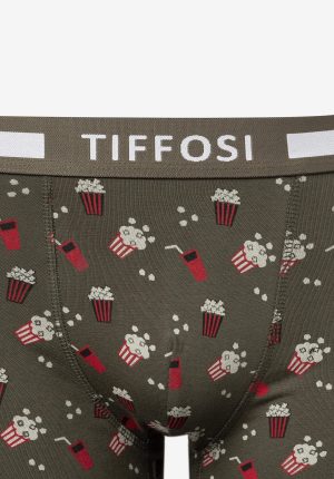 Boxer verde c/ print pipocas para homem da Tiffosi
