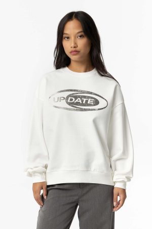 Sweat branco c/ estampa para girl da Tiffosi