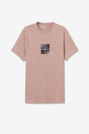 T-shirt rosa velho para homem da Tiffosi