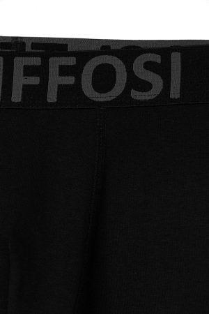 Boxer preto c/ logo cinza para homem da Tiffosi