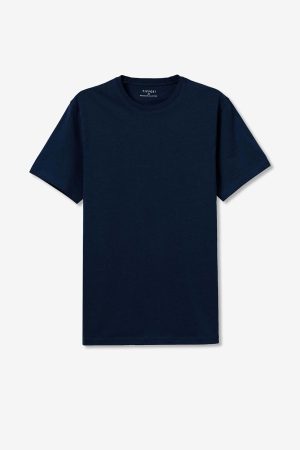 T-shirt básica azul marino para homem da Tiffosi