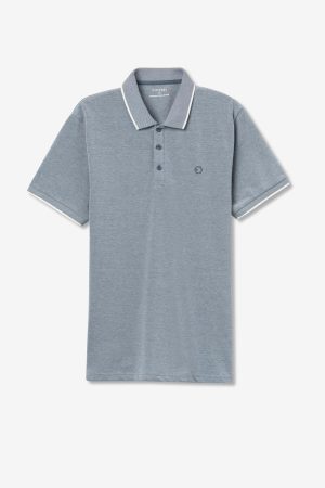 Polo básico em azul para homem da Tiffosi