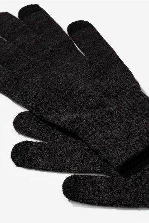 Luvas cinzentas em malha para homem da Tiffosi