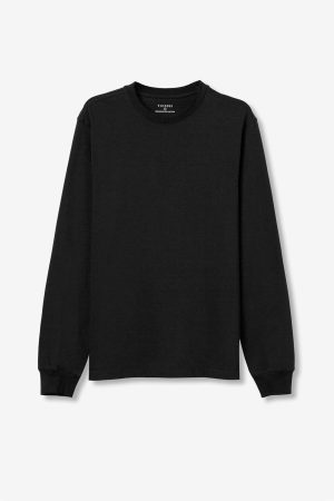 T-shirt preta c/ manga comprida para homem da Tiffosi