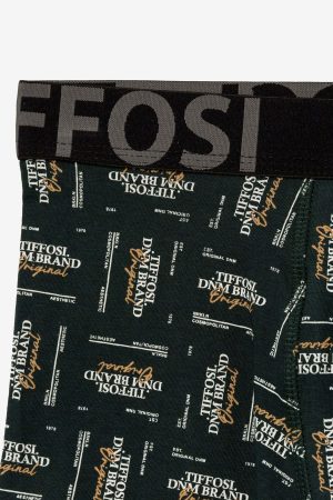 Boxer verde c/ padrão gráfico para homem da Tiffosi