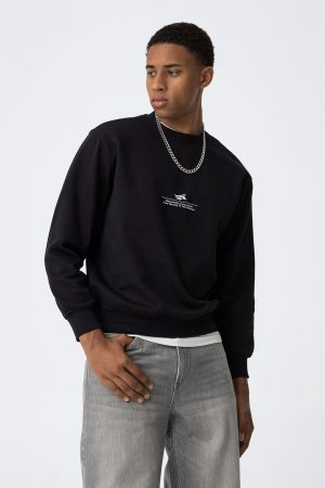 Sweat preta c/ estampa na costa para boy da Tiffosi