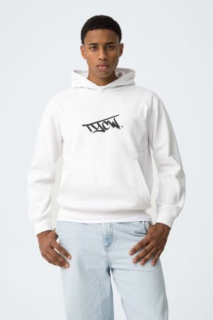 Hoodie branco c/ inscrição na frente para boy da Tiffosi