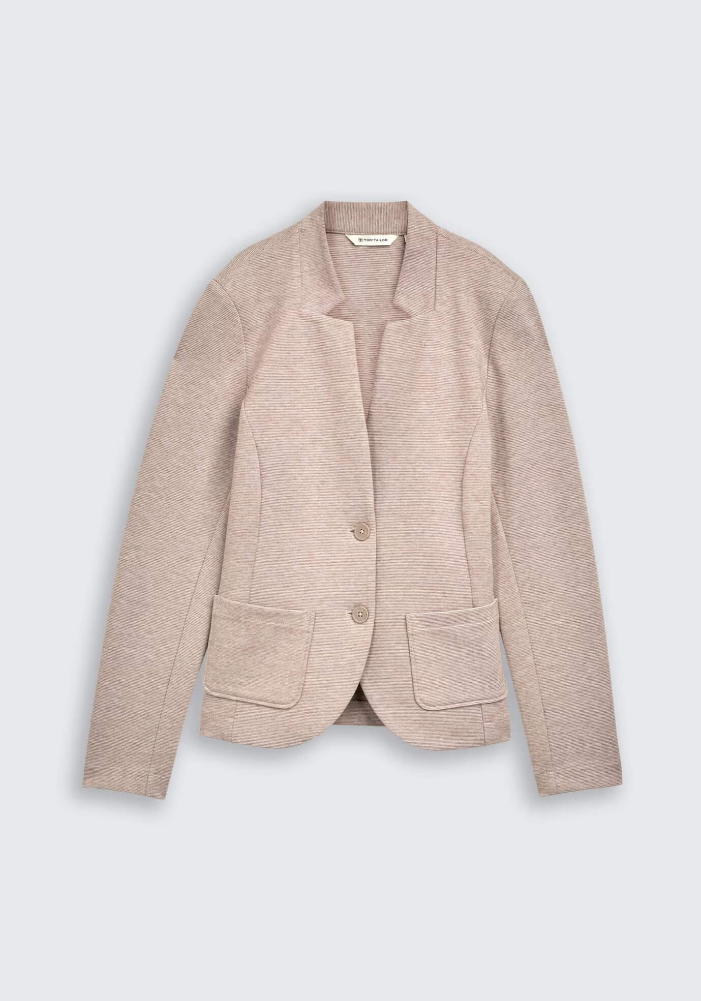 Blazer bege c/ estrutura otomana para mulher da Tom Tailor