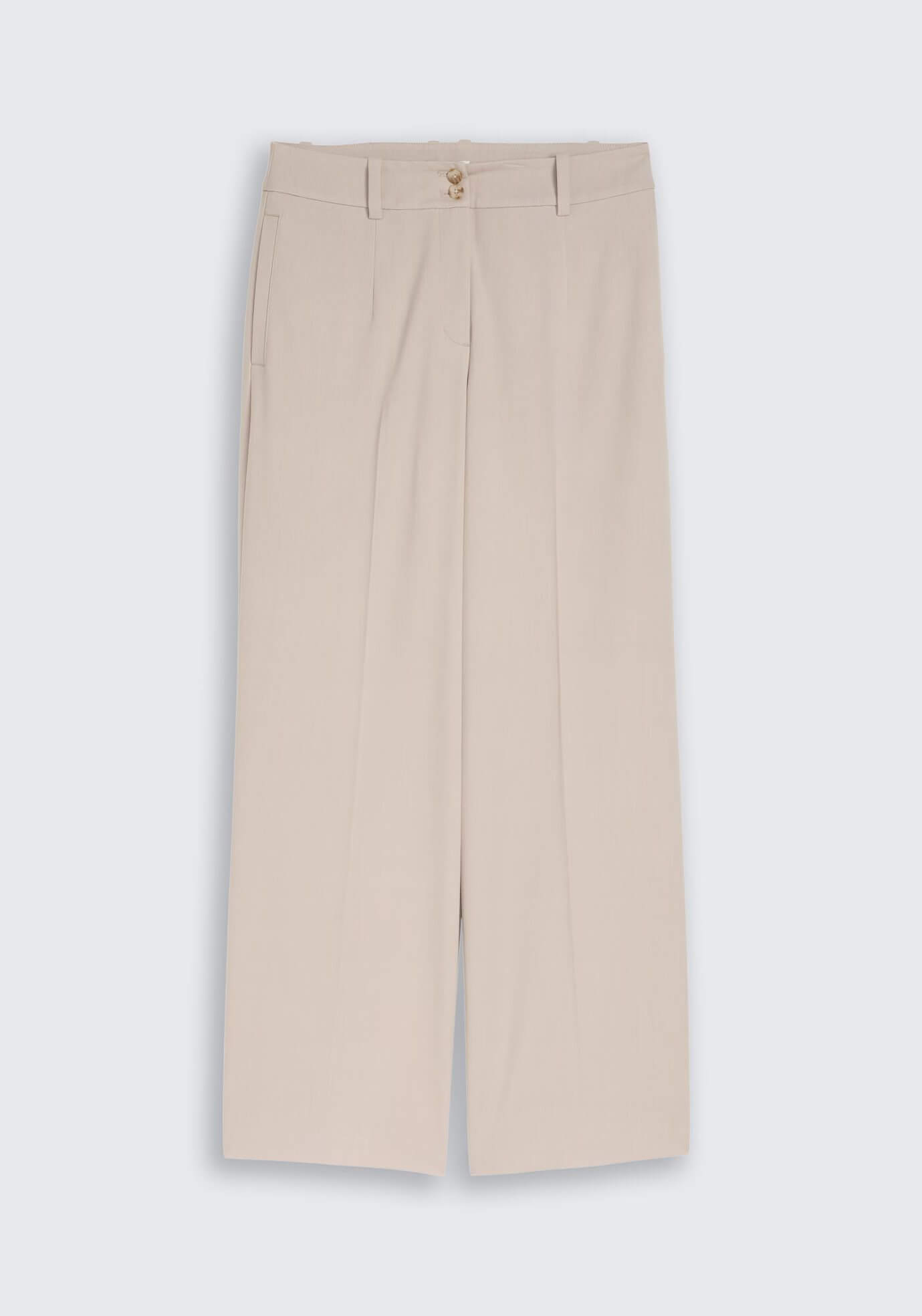 Calças largas bege para mulher da Tom Tailor