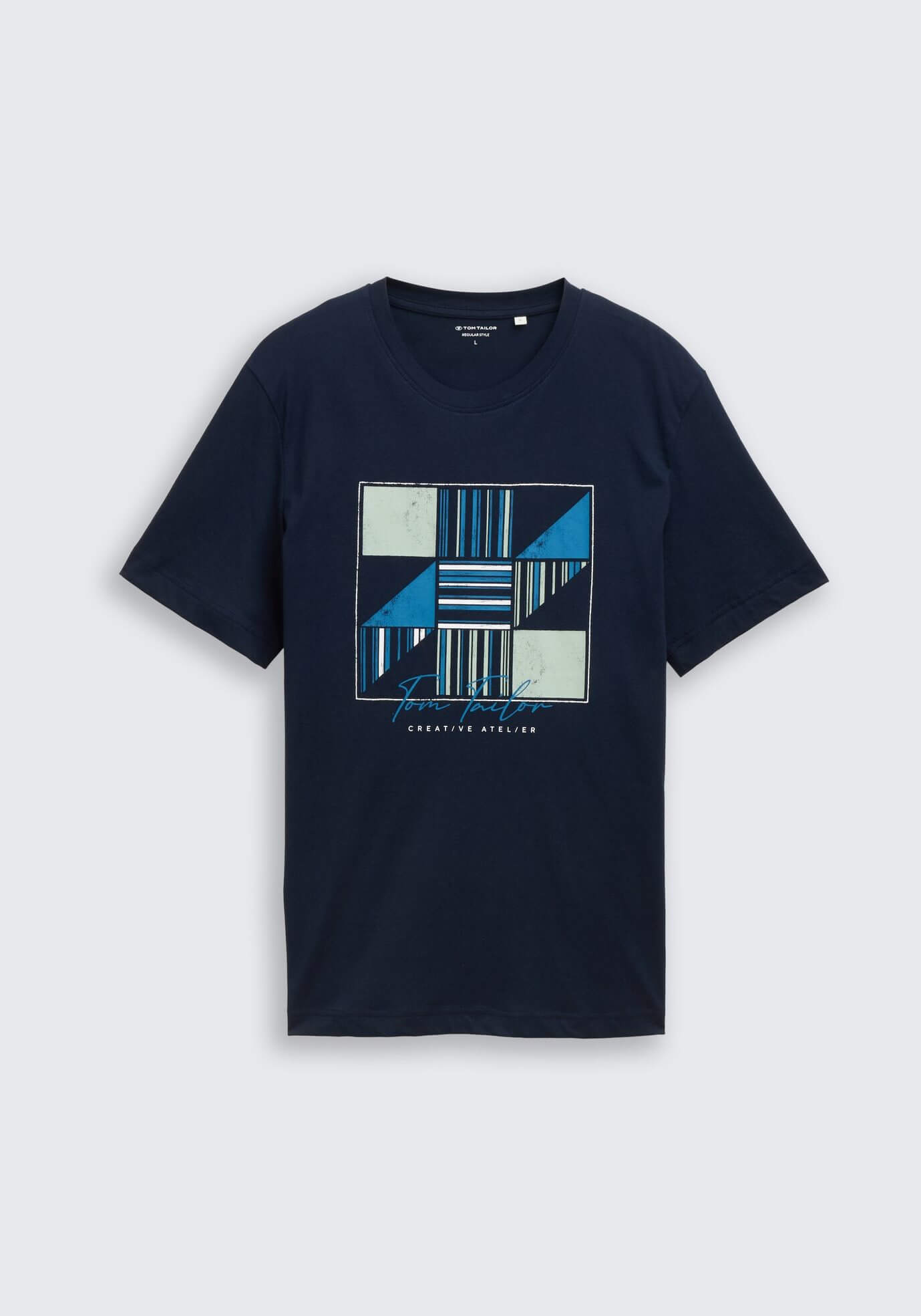 T-shirt azul marinho c/ estampa para homem da Tom Tailor