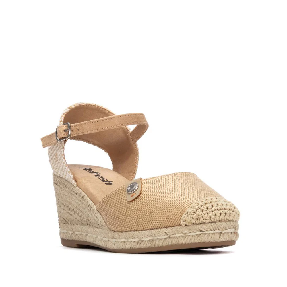 Sandálias beges de corda para mulher da Refresh