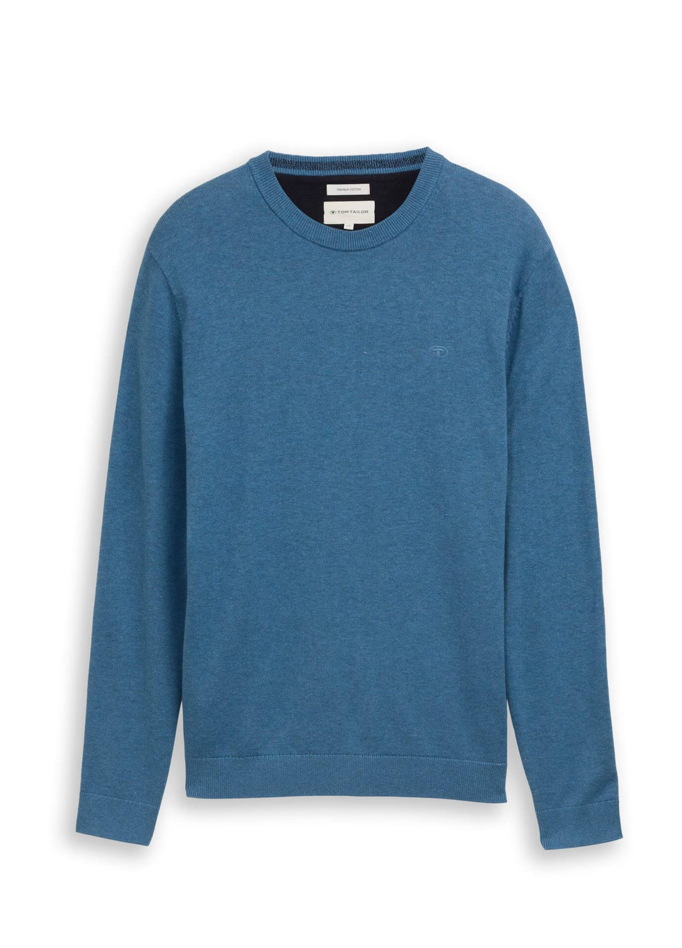 Camisola azul c/ decote redondo para homem da Tom Tailor