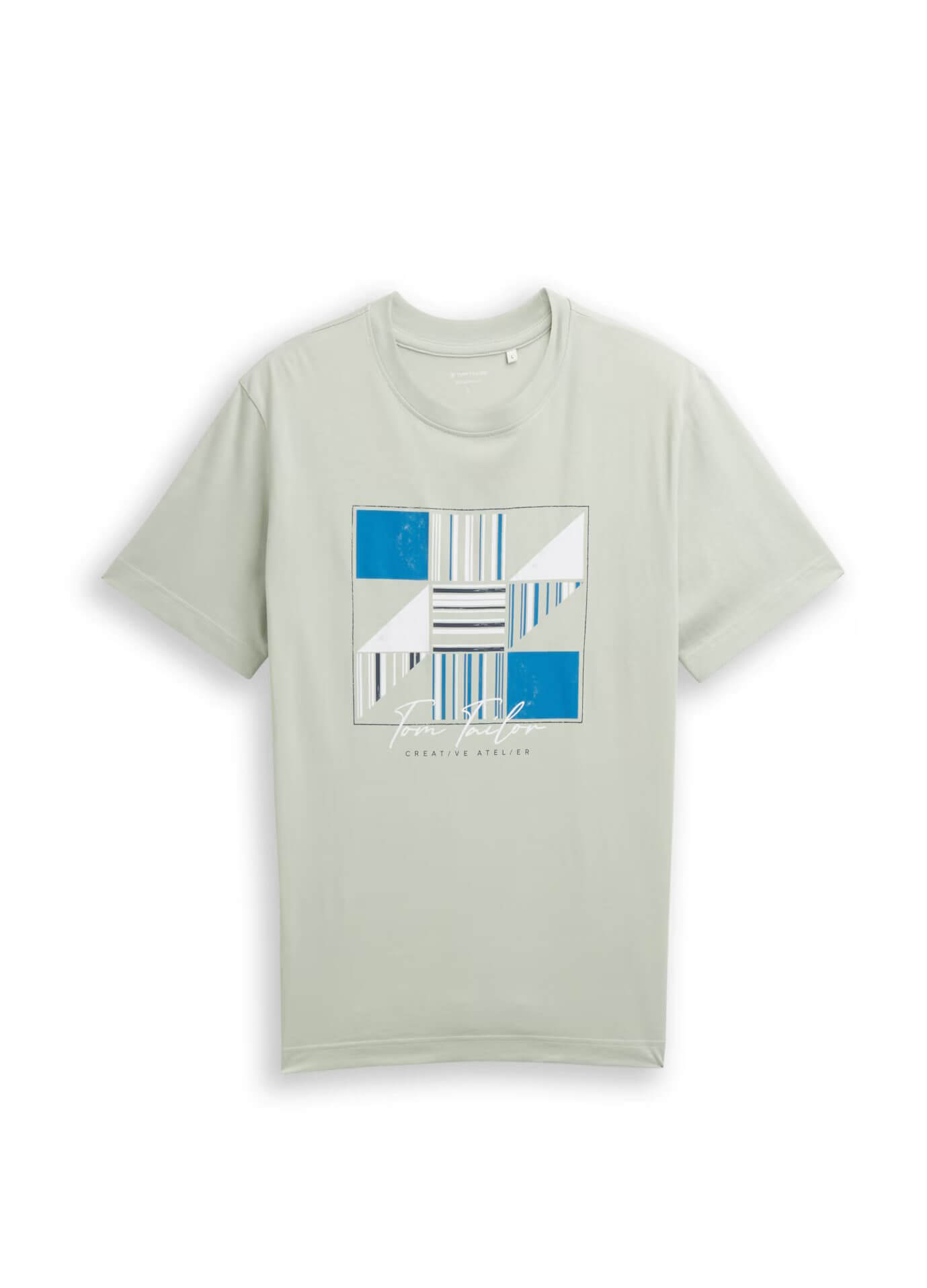 T-shirt verde claro c/ estampa para homem da Tom Tailor
