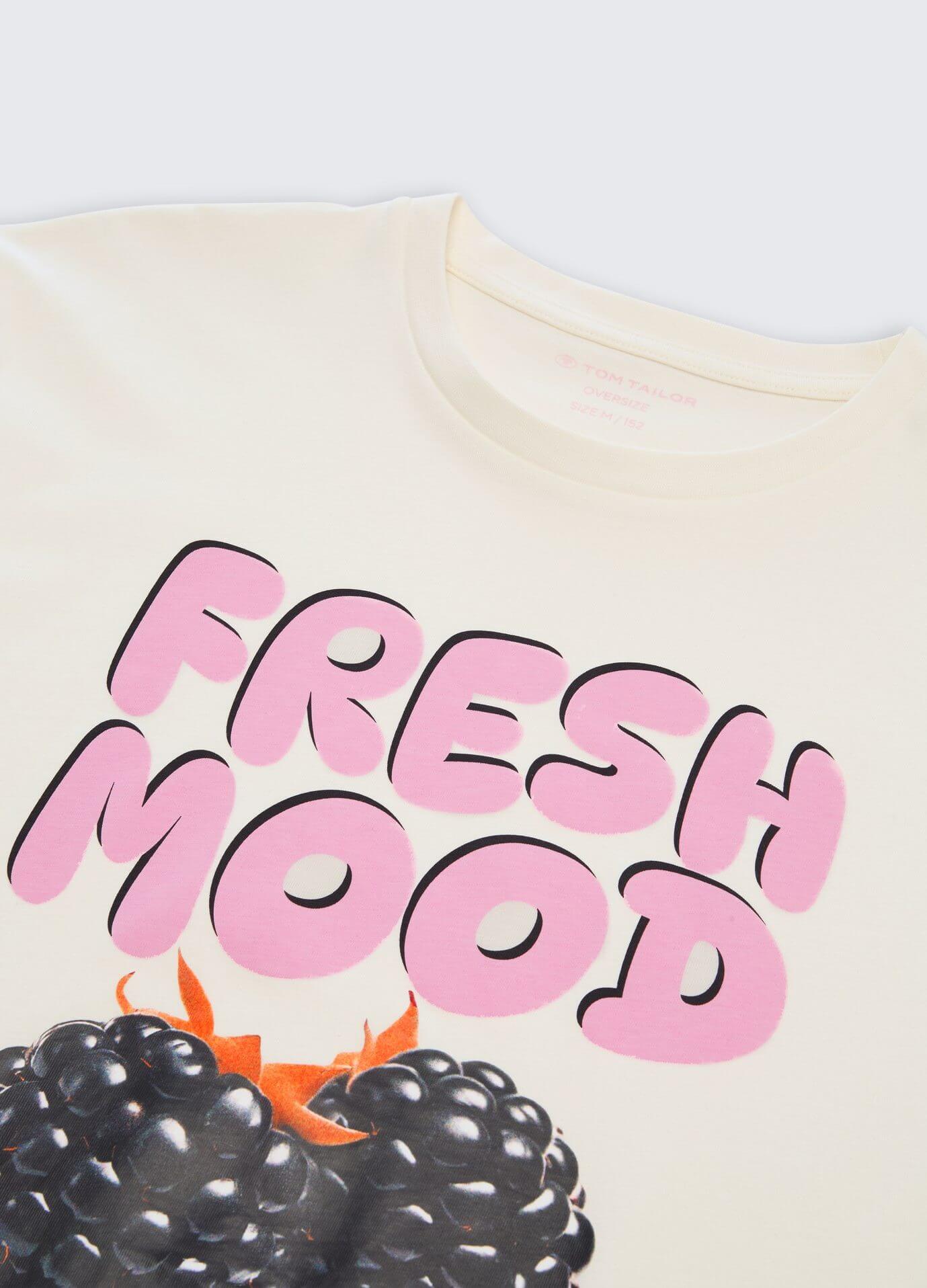 T-shirt bege c/ amoras para girl da Tom Tailor